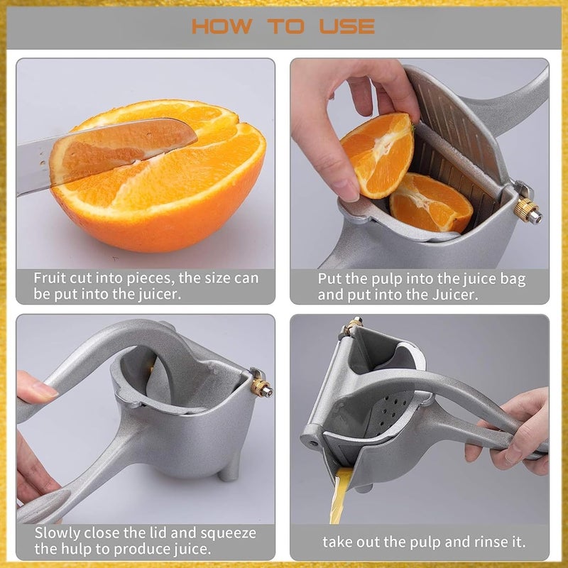 Yanmai Manual Aluminium Metal Fruit Press Juicer - Image 3