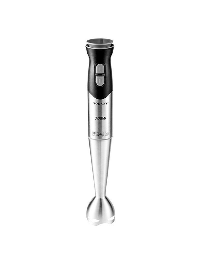 sokany Stainless Steel Hand Blender - 2 Speed Powerful Motor with Durable Stainless Steel Blade & Removable Stick | Ideal for Smoothies, Shakes, Baby Food, & Fruits Silver 700W - Image 1