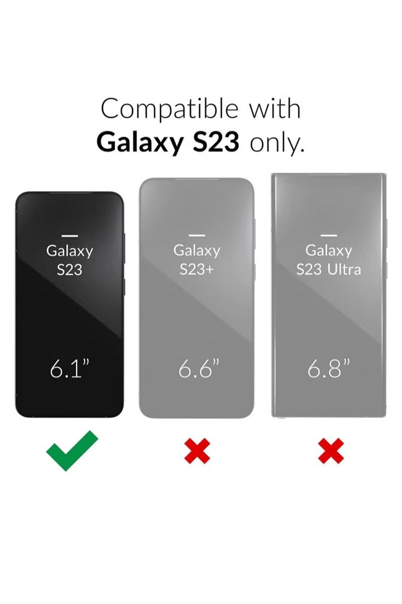 أوميكسبرو جراب مغناطيسي لهاتف Samsung Galaxy S23 مقاس 6.1 بوصة متوافق مع الشحن اللاسلكي MagSafe، غطاء ممتص للصدمات للهاتف، ظهر شفاف مضاد للخدش - Image 2