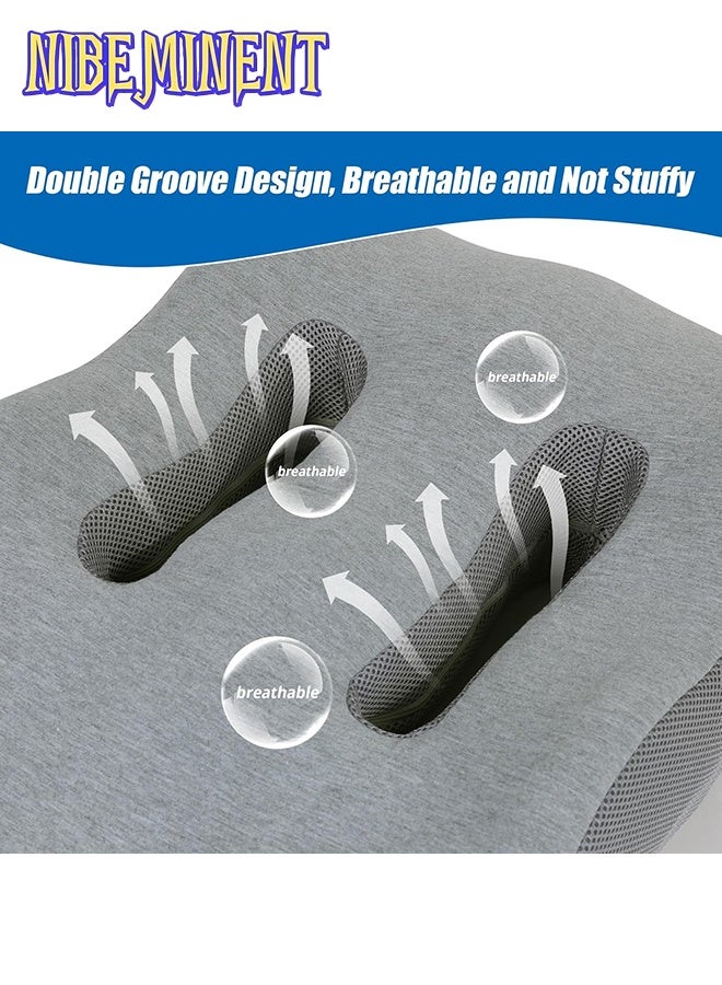 NIBEMINENT Leg Elevation Pillow for Sleeping, Memory Foam Pillow, Inflatable Wedge Pillows, Improve Circulation and Reduce Swelling, Suitable for Improving Sleep, Pregnant, Surgery and Recovery - Image 2