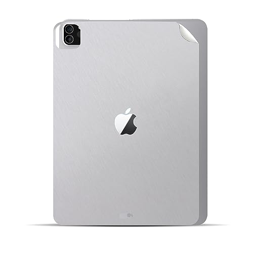 IPG Decal for IPAD Decorative Carbon Fiber Vinyl Back Protector Anti Scratch Skin Guard - 3D Surface - Bubble -Free Easy to Install (Brushed Aluminium, iPad Pro (2nd Gen)) - Image 2