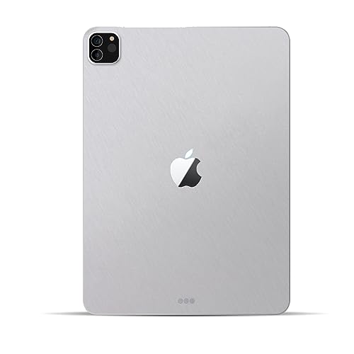 IPG Decal for IPAD Decorative Carbon Fiber Vinyl Back Protector Anti Scratch Skin Guard - 3D Surface - Bubble -Free Easy to Install (Brushed Aluminium, iPad Pro (2nd Gen)) - Image 3
