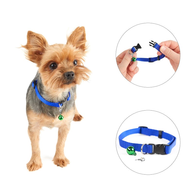 Molain 10 Pcs Cat Dog Collar Bells, Jingle Bell for Cat Collar,Dog Collar Charms,Colourful Pet Small Bells with Clasps Collar Accessories,Festival Party DIY Crafts Decoration - Image 4
