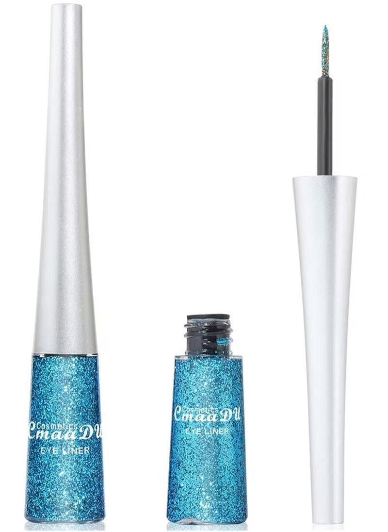 16 Colors Liquid Glitter Eyeliner Metallic Shimmer Eyeshadow Eyebrown Long Lasting Waterproof Face Lips Art for Party Festival Makeup