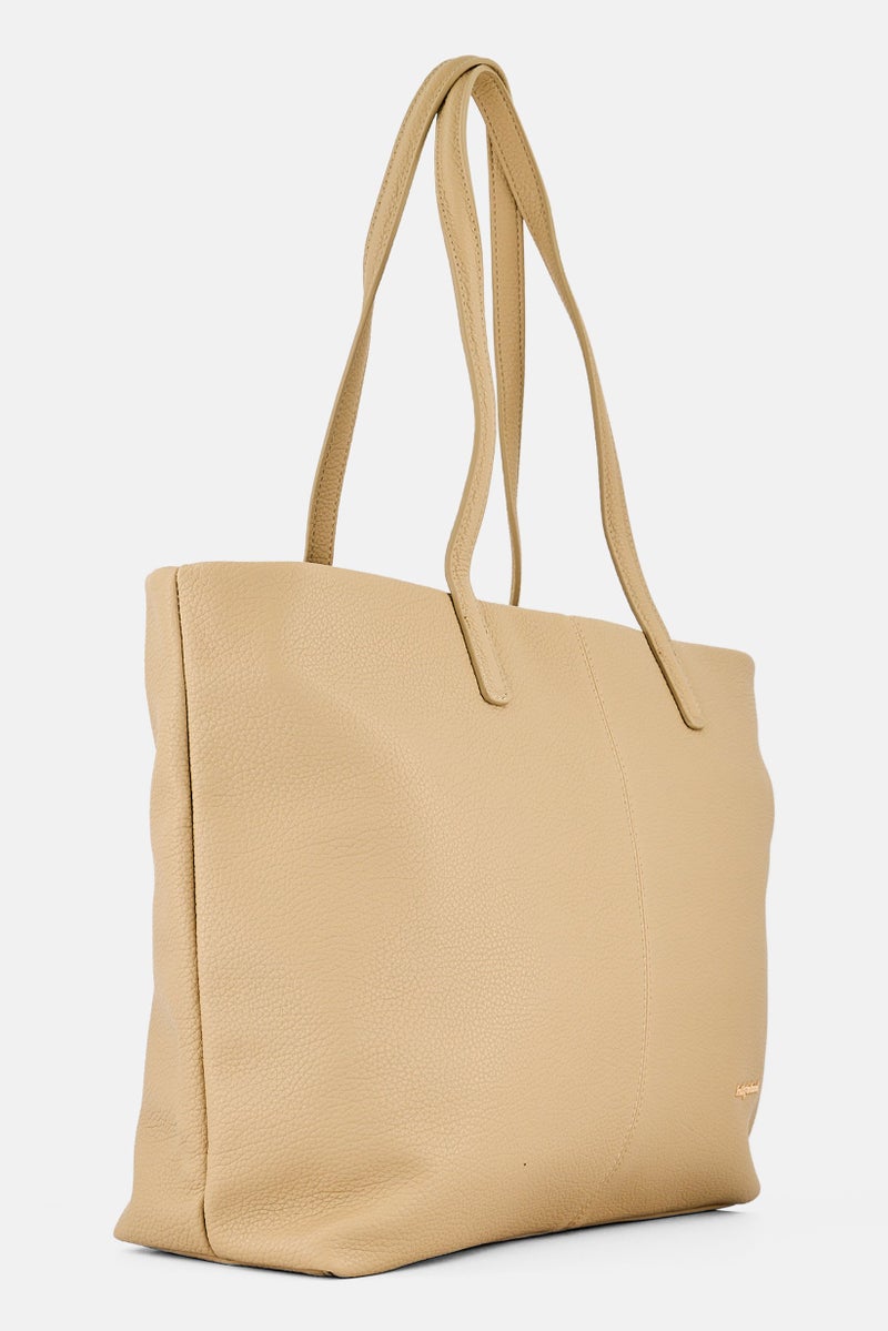 Kathy Ireland Women Brand Logo Tote Bag, Beige - Image 3