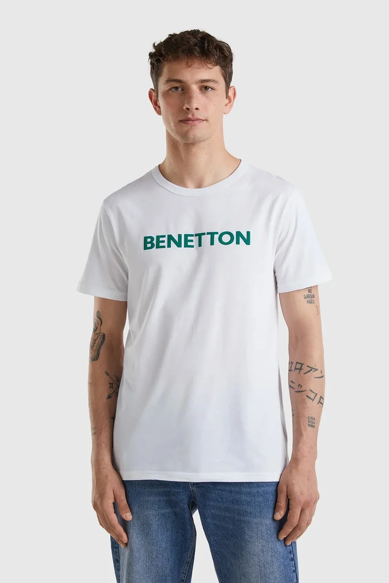 UNITED COLORS OF BENETTON T-Shirt In Organic Cotton With Benetton Print