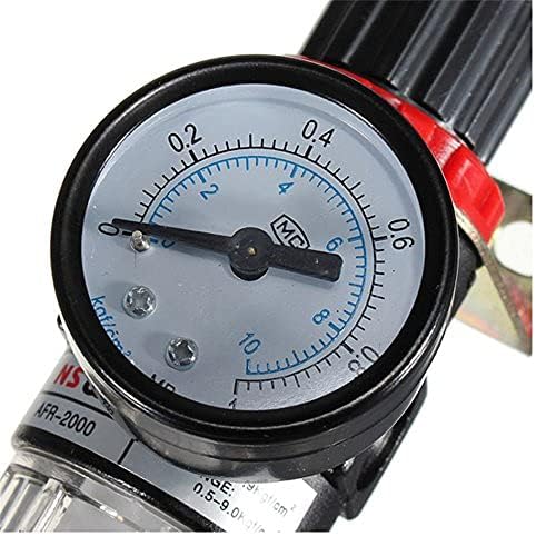 DLEIN AFR2000 Pneumatic Air Filter Regulator Compressor Pressure Reducing Valve Oil Water Separation Gauge Outfit 14 Inch Pressure Gauge Pneumatic Air Filter Regulator Compressor 1PCAFR2000 - Image 4