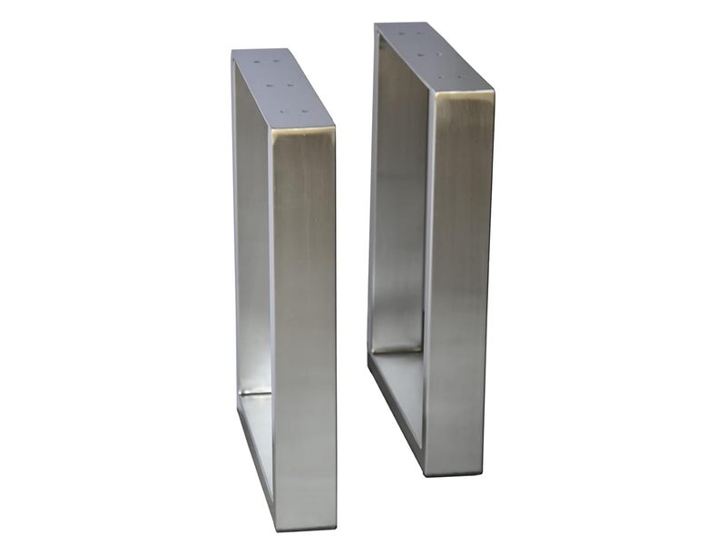 Ventuos Ventuos 16 Rectangular Stainless Steel 2pc Set Heavy Duty Metal Table Legs Coffee Table Bench Credenza Feet Modern DIY Table Legs  - Image 1