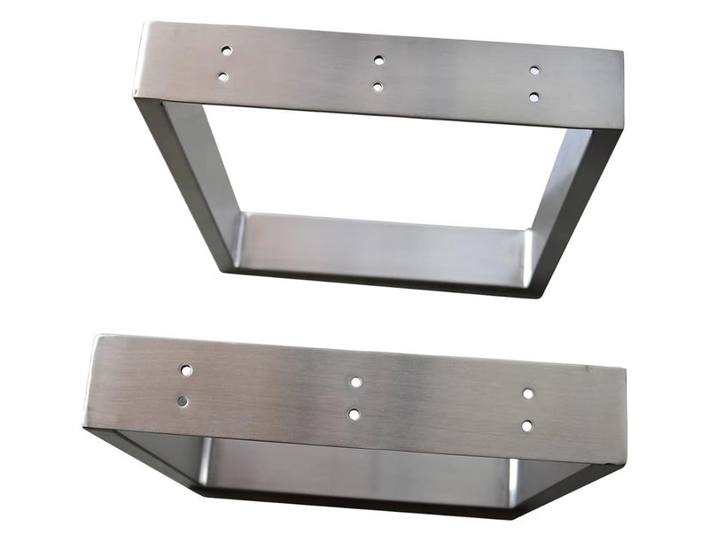 Ventuos Ventuos 16 Rectangular Stainless Steel 2pc Set Heavy Duty Metal Table Legs Coffee Table Bench Credenza Feet Modern DIY Table Legs  - Image 2