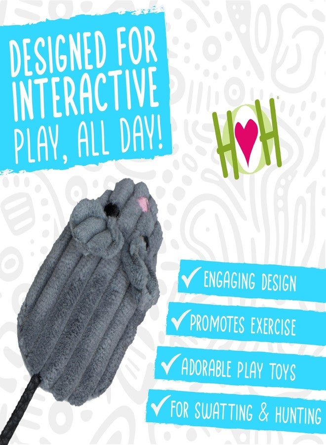 HuggleHounds HuggleKats Cat Toys - Kitten Toys for Bored Indoor Cats, Perfect for Moving, Exercise, Biting & Chewing - Mightie Mice (3 Pack) - Image 2