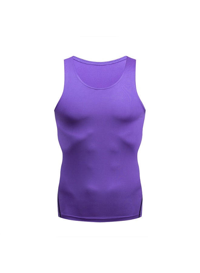 Men Sport Gym Tank Top Elastic Compression Sleeveless Shirts Man Quick Dry Running Singlet Training Fitness Vest Gym Clothing - Image 1