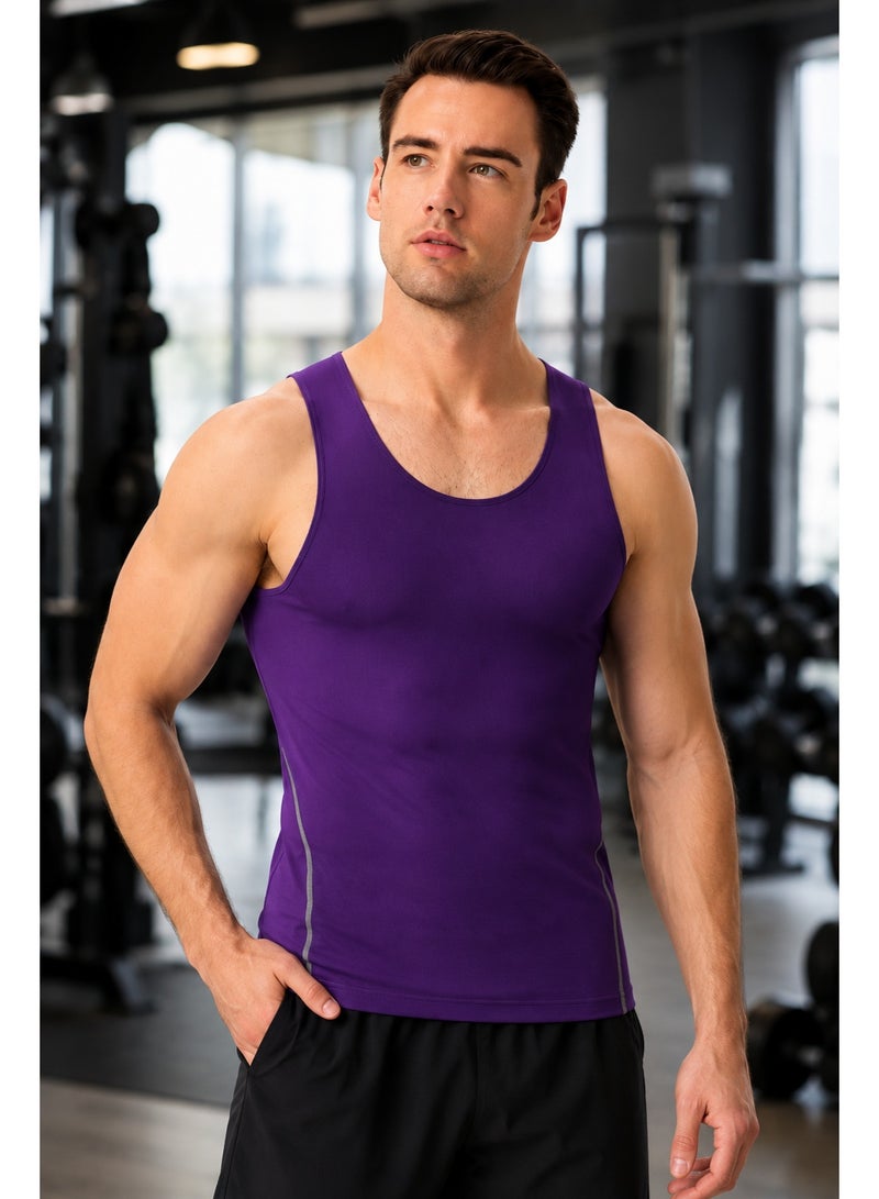 Men's Compression Tank Top Body Shaper Vest, Slim Fit Sleeveless Undershirt for Gym Workout and Daily Wear ﻿ - Image 3