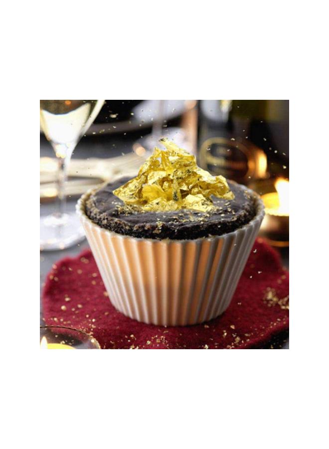 klarako 2Pcs Edible Gold Leaf, Genuine Gold Flakes for Cooking, Cakes, Makeup, Gilding, Decoration, Health & Spa - Image 2