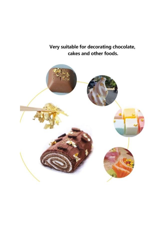 klarako 2Pcs Edible Gold Leaf, Genuine Gold Flakes for Cooking, Cakes, Makeup, Gilding, Decoration, Health & Spa - Image 4