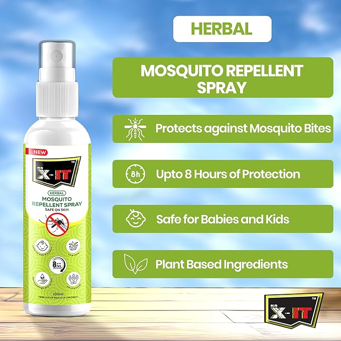 Mr. X-IT Mosquito Repellent Spray- Upto 8 Hours Protection, Dermatologically Tested, Safe on Babies and Kids, Protection from Mosquitoes Bites, Yellow Fever, Malaria, Dengue Fever, Chikungunia, 100ml  - Image 5
