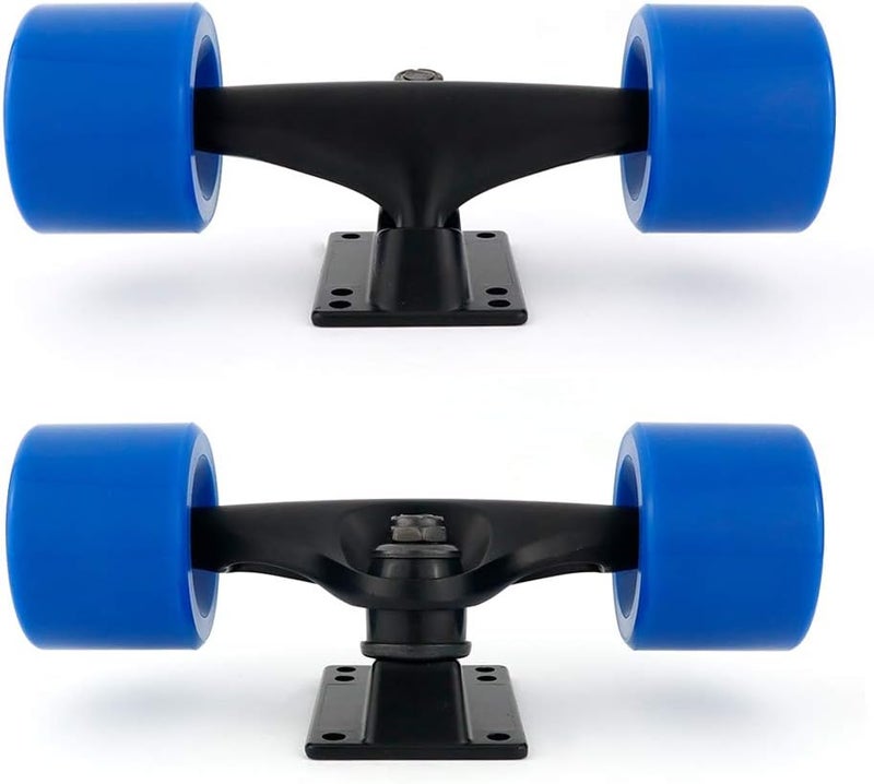 VJ Skateboard Truck and Wheel, 5.0 Skateboard Trucks 127mm Trucks w/Skateboard Cruiser Wheel 60mm, Skateboard Bearings, Skateboard Screws, Skateboard Riser Pads - Image 2