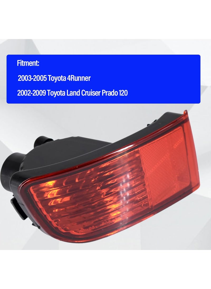 CULMKARI Rear Bumper Reflector Tail Light Fits for 2003-2005 Toyota 4Runner 2002-2009 Toyota Land Cruiser Prado 120 (Driver Side)  - Image 2