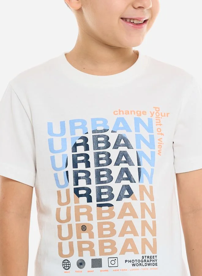 victor and jane Victor And Jane Boys Urban Graphic T-Shirt and Shorts Set