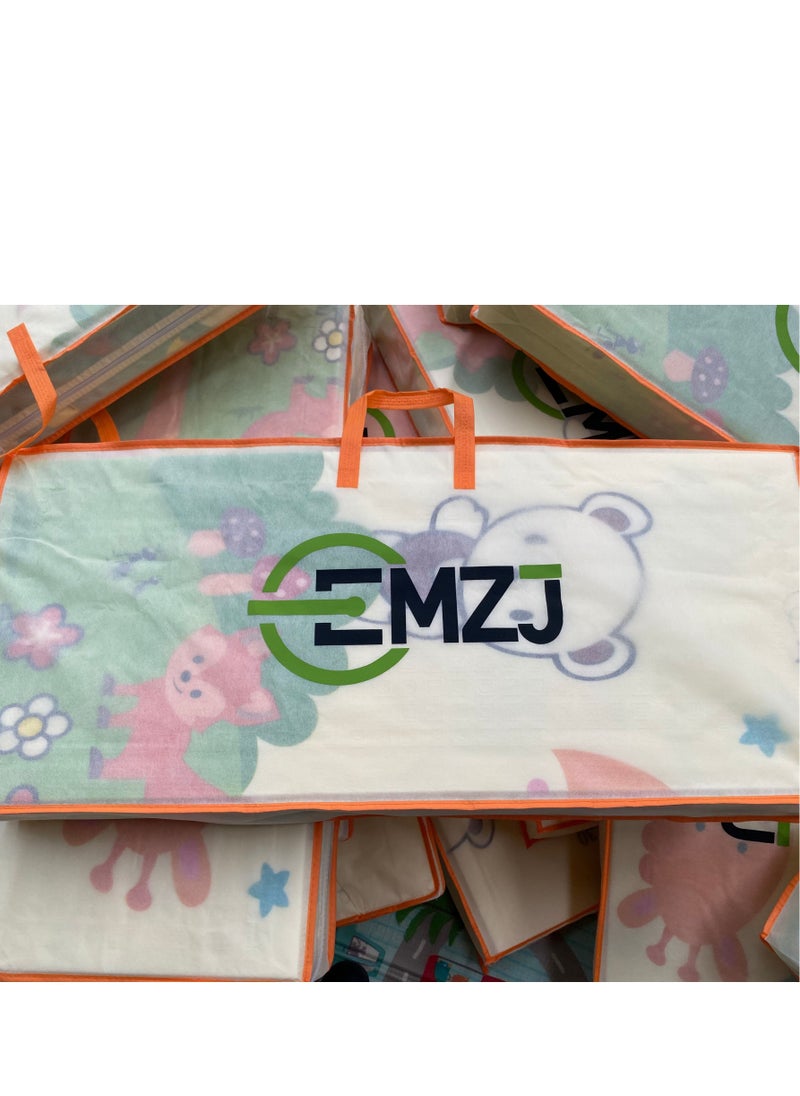 EMZJ - Big Size Baby Crawling Play Floormat Foam Non Toxic Foldable Reversible Playing Mat Giraffe Scale - Image 1
