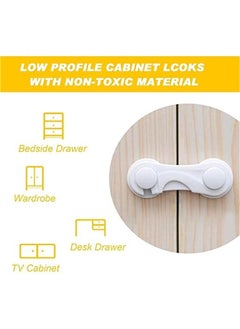 Gonice 10 Pcs Cabinet Locks for Babies, Uandhome Child Safety Locks Drawer Locks Baby Proofing Baby Cabinet Safety Latches Kitchen System with Strong Adhesive Tape  - Image 4