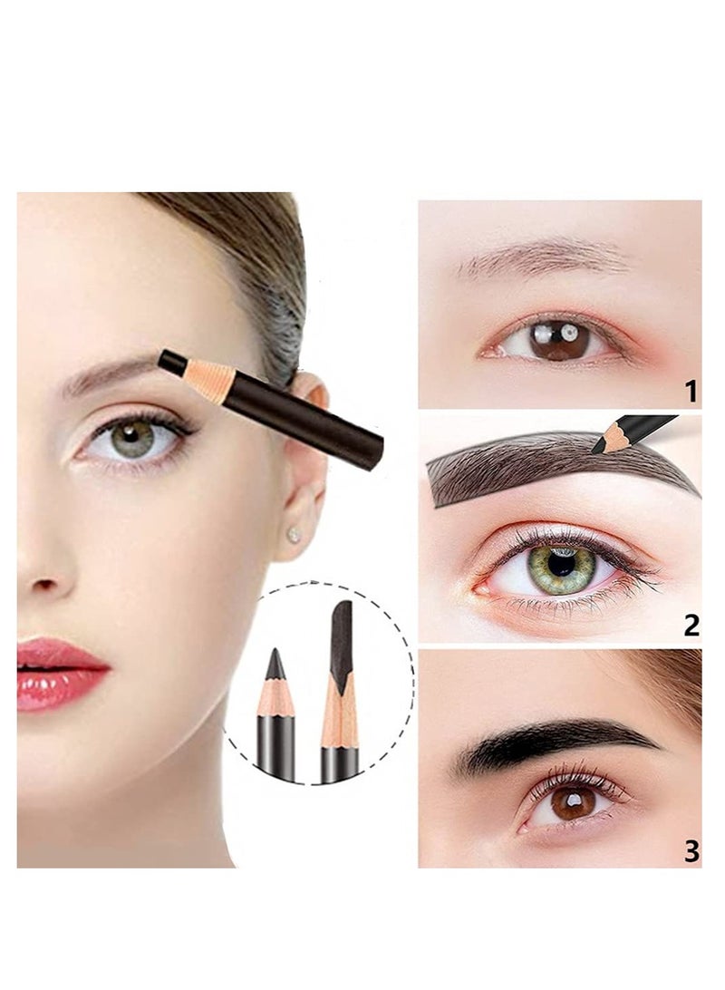 Generic 12 Piece Waterproof Brow Pencil, Sweatproof Long Lasting Makeup Pencil, Eyebrow Eyeliner Pencils Makeup Pen, Women Professional Eye Makeup Pencil (Black)  - Image 4