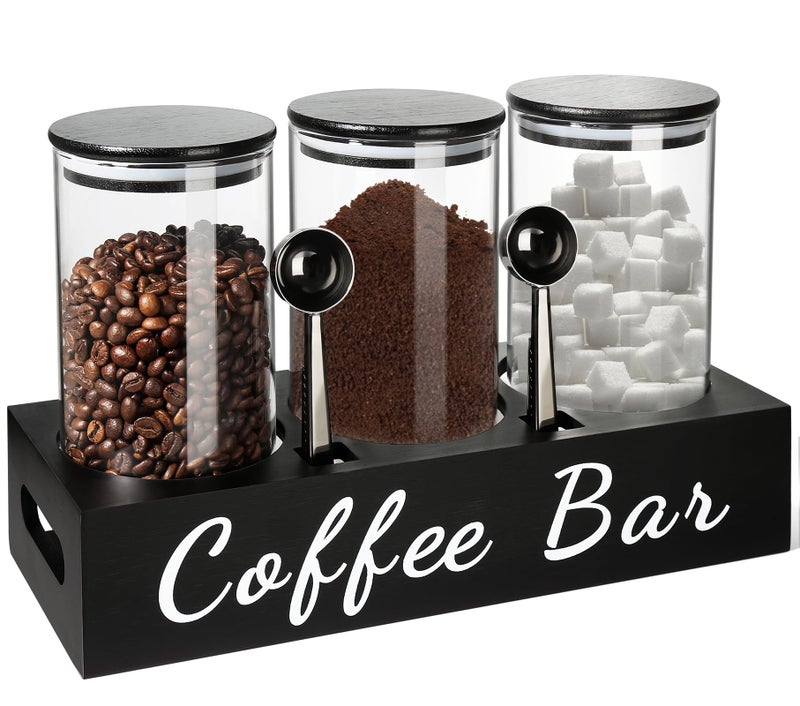 GM GMISUN Canister Gmisun Coffee Canister 3 PCS 50 Fl Oz Coffee Storage Canisters مع أغطية محكمة الإغلاق - Image 1