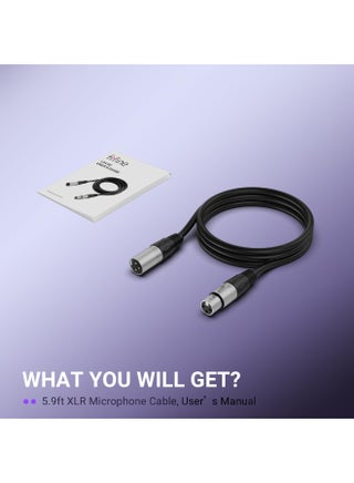 XLR Cable, XLR Microphone Extension Cable 3M Cable with Balanced 3 PIN, XLR Male to Female Mic Audio Cord, XLR Speaker Cable, Mic Wire, Compatible with XLR Microphone for Recording Podcast Streaming, Black-L9 - view 5