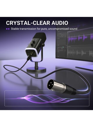 XLR Cable, XLR Microphone Extension Cable 3M Cable with Balanced 3 PIN, XLR Male to Female Mic Audio Cord, XLR Speaker Cable, Mic Wire, Compatible with XLR Microphone for Recording Podcast Streaming, Black-L9 - view 2
