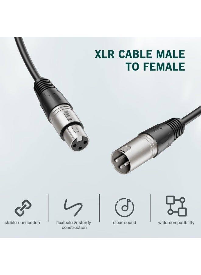 Bukela XLR Cable, XLR Microphone Extension Cable 3M Cable with Balanced 3 PIN, XLR Male to Female Mic Audio Cord, XLR Speaker Cable, Mic Wire, Compatible with XLR Microphone for Recording Podcast Streaming, Black-L9 - Image 5
