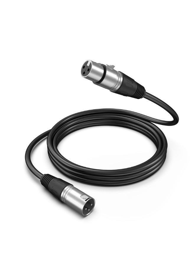 Bukela XLR Cable, XLR Microphone Extension Cable 3M Cable with Balanced 3 PIN, XLR Male to Female Mic Audio Cord, XLR Speaker Cable, Mic Wire, Compatible with XLR Microphone for Recording Podcast Streaming, Black-L9 - Image 1