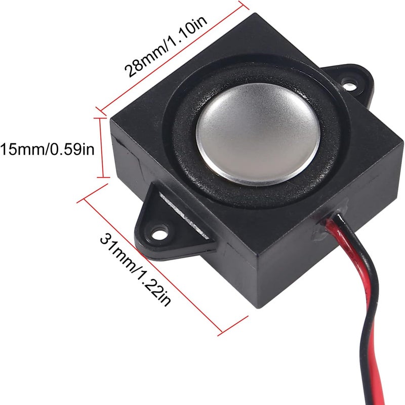 MELIFE 2 قطع 3 واط 8 أوم مكبر صوت صغير أحادي التجويف  آلة إعلانات محمولة كاملة النطاق مع واجهة فصل الموصل - Image 3