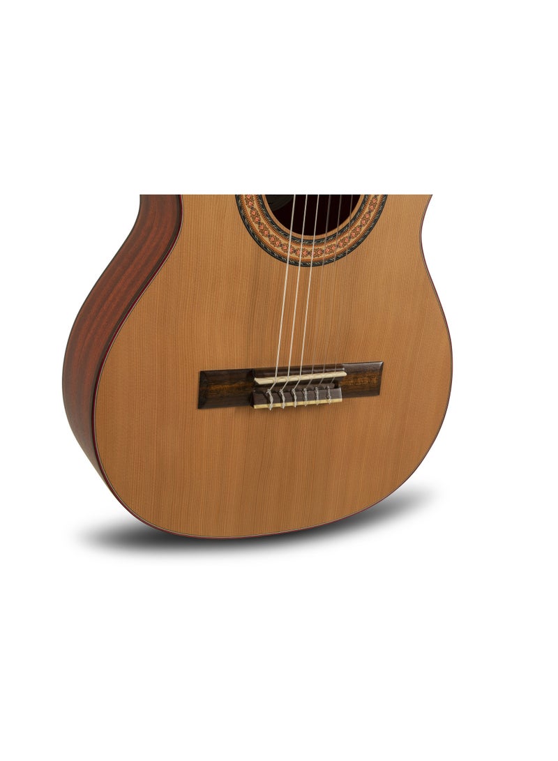 Manuel Rodríguez TRADICIÓN T-57 3/4 Classical Guitar – Solid Cedar Top, Mahogany Back, Eco Satin Finish - Image 4