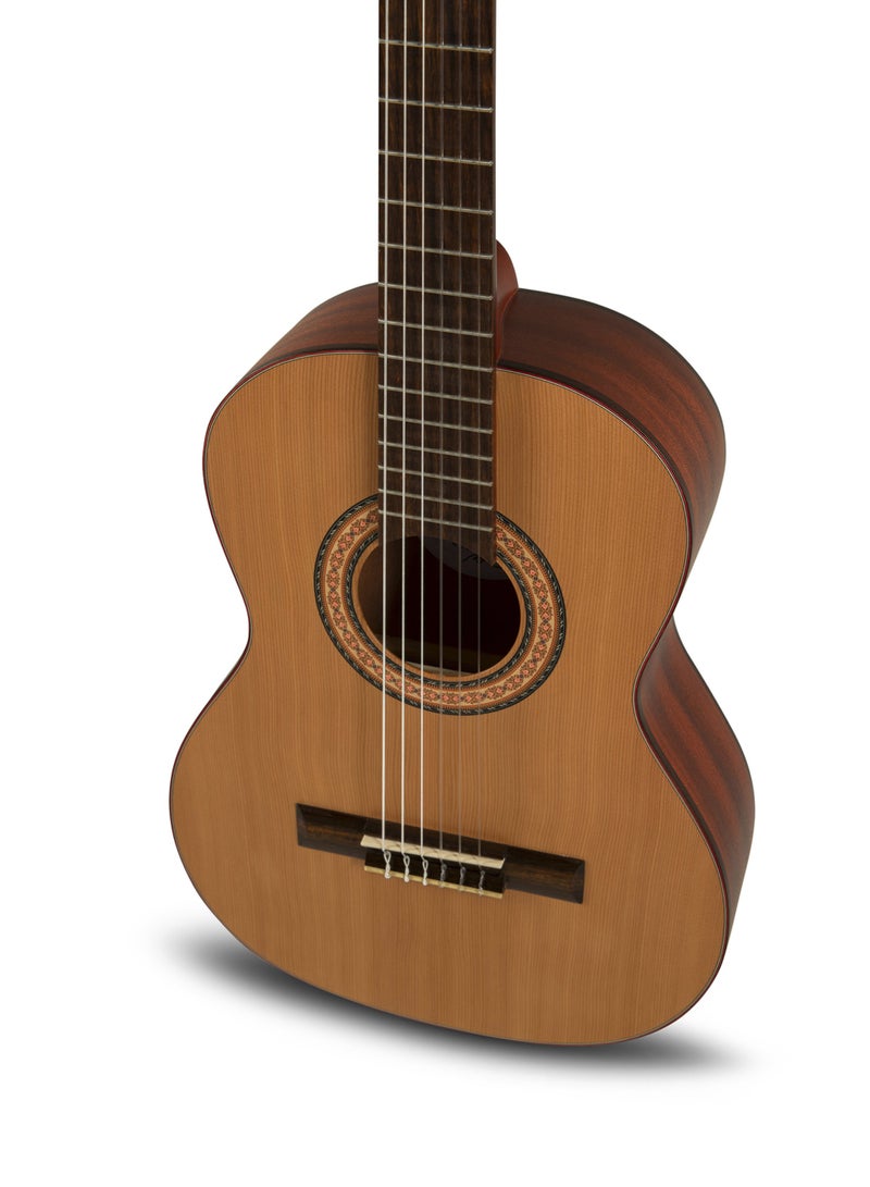 Manuel Rodríguez TRADICIÓN T-57 3/4 Classical Guitar – Solid Cedar Top, Mahogany Back, Eco Satin Finish - Image 3