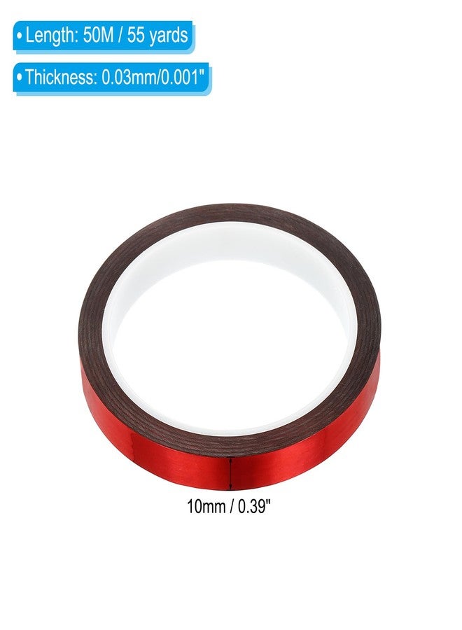 PATIKIL Metallic Tape 0.4 Inch x 55 Yards, 2 Pack Holographic Metalized Reflective Self Adhesive for DIY Art Craft Wrapping Wall Decoration, Red - Image 2