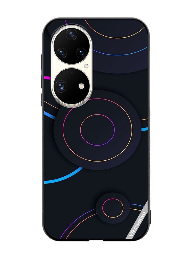 VR CREATIVE Protective Case Cover For Huawei P50 Pro Circles Dots Design Multicolour - Image 1