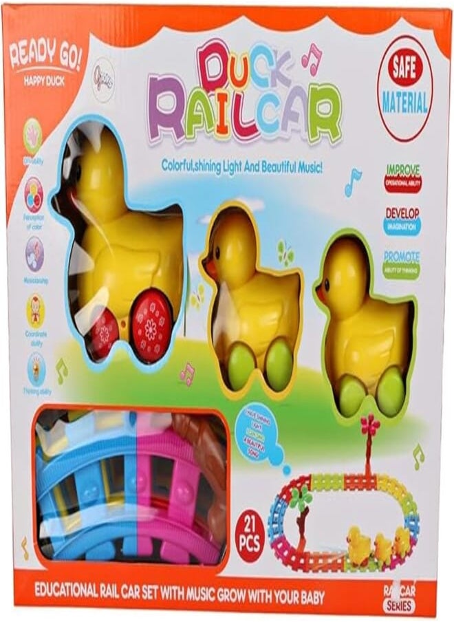G Toys Duck Train Toy for Children By G Toys, For 3 year, Multi Color 