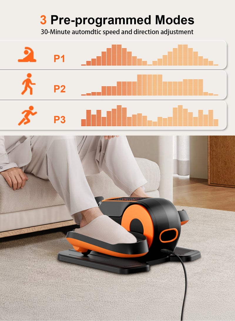 Generic Leg exercise machine with wireless remote control, under desk elliptical machine, elliptical leg exerciser for seniors, fully assembled, quiet and portable, electric seated pedal exerciser,  - Image 3