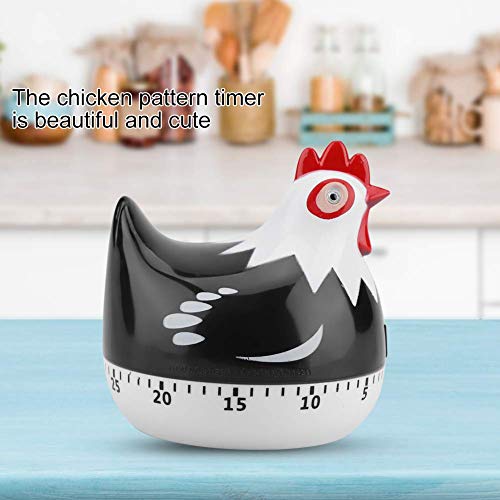 Hongzer Chicken Pattern Timer, Chicken Pattern Countdown Kitchen Timer Reminder for Cooking Baking(Black) - Image 3