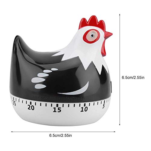 Hongzer Chicken Pattern Timer, Chicken Pattern Countdown Kitchen Timer Reminder for Cooking Baking(Black) - Image 5