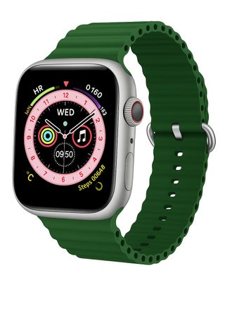 (Silver Dial & Green Strap)