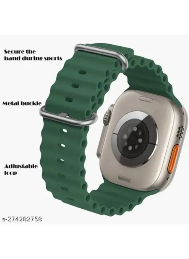 Smart Watch for Girls, Boys, Teens, Men & Women with Health Monitor, Fitness Tracker, Call & App Notifications (Silver Dial & Green Strap)  - Image 4