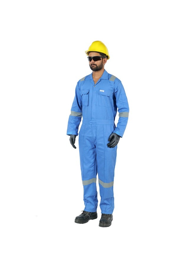 Vaultex ADI 240GSM Cotton Coverall , Petrol Blue, 3XL - Image 1