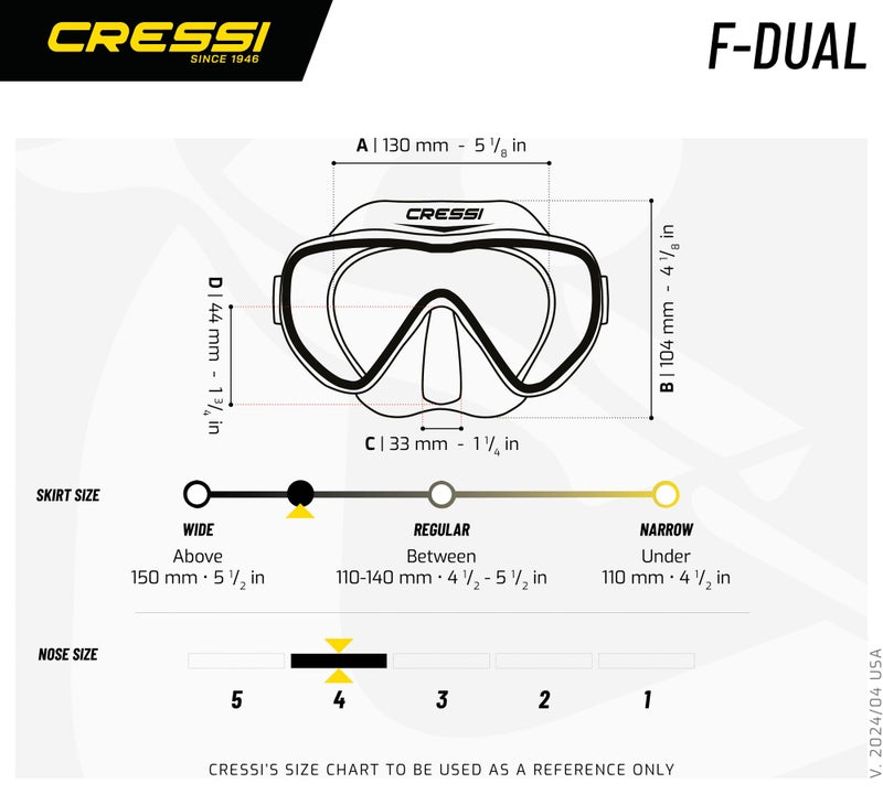 Cressi F-Dual & Supernova Dry Mask & Snorkel Kits, Black/Red - Image 5