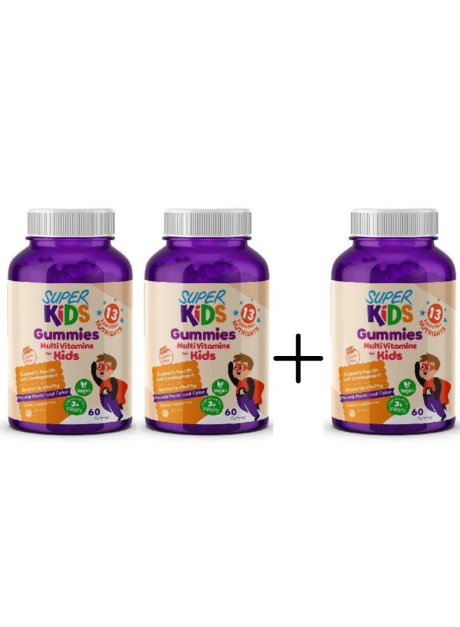 Superkids Gummies Chewable Multivitamins 60 gummies 2+1