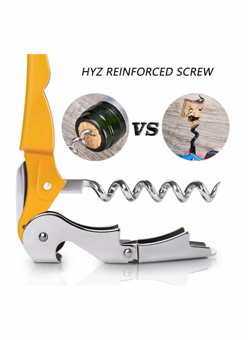 KASTWAVE - 4 Packs Professional Waiter Corkscrew Wine Openers Set,Upgraded With Heavy Duty Stainless Steel Hinges Wine Key for Restaurant Waiters, Sommelier, Bartenders - Image 1