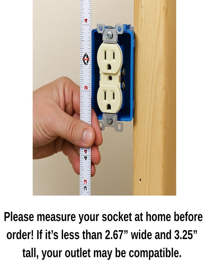 BuleVina Waterproof Socket Cover 4''x3.8'' - Outdoor Switch Box for Outlet Covers, Weatherproof Self Adhesive Receptacle Protector for Outside, Kitchen, Wall, Easy to Use for Picnic Workshop Camping Traveling - Image 2