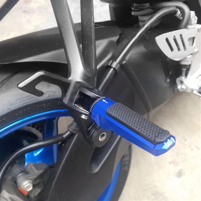 Wivplex CNC Motorcycle Rear Passenger Foot Pegs - Red - Image 3