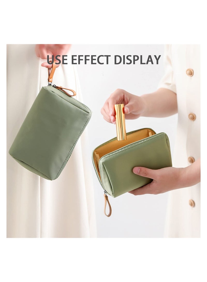 Excefore Travel Makeup Bag, Cosmetic Bag Waterproof Portable Makeup Case Organizer Toiletry Bag Makeup Box for Skincare with Handle Makeup - Image 3