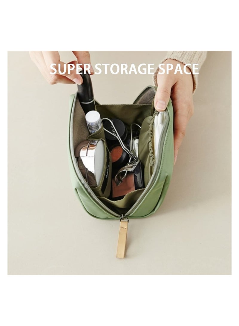 Excefore Travel Makeup Bag, Cosmetic Bag Waterproof Portable Makeup Case Organizer Toiletry Bag Makeup Box for Skincare with Handle Makeup - Image 4