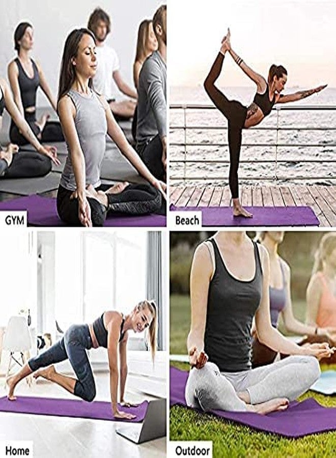 PlantaZee Anti-Skid Yoga Mat, Water-Resistant TPE Material, Lightweight & Highly Resilient Material, Convenient to Carry (4mm) (Multicolor) - Image 4